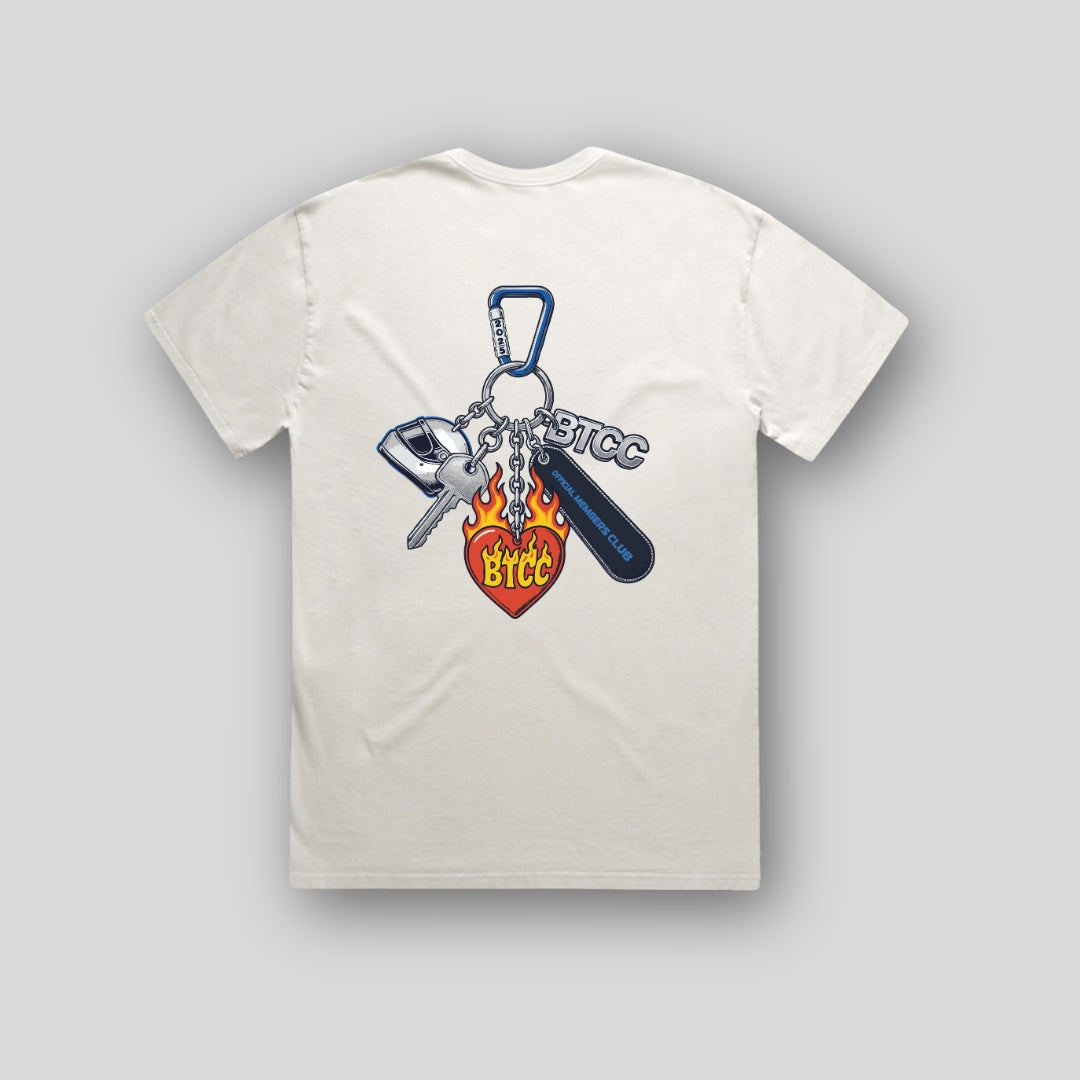 Official Members Club Keyring T-Shirt - Off White