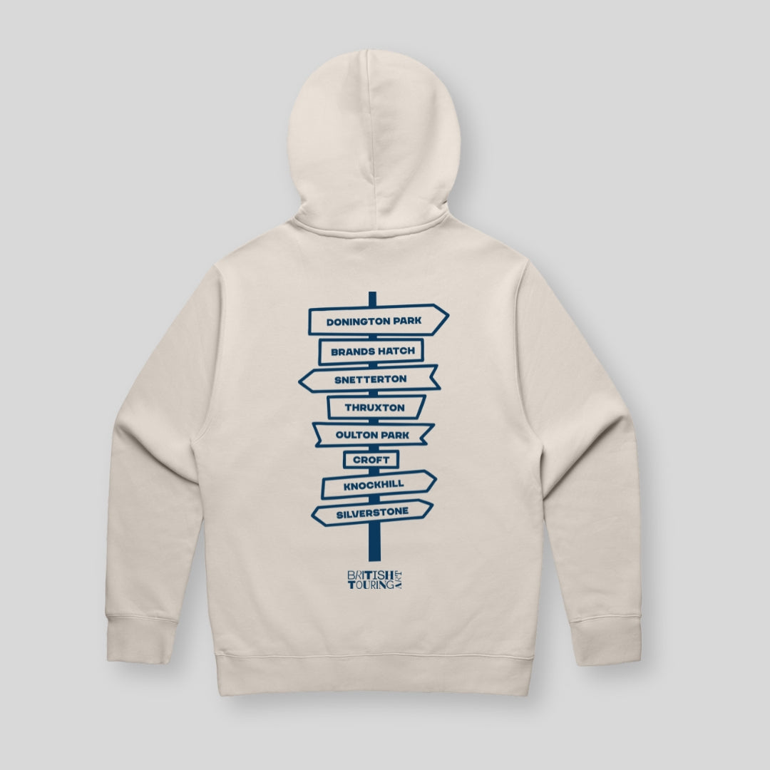 BTCC Tracks Signpost Hoodie - Bone