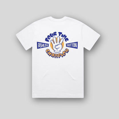Ash Sutton 4-Time Champion T-Shirt - White
